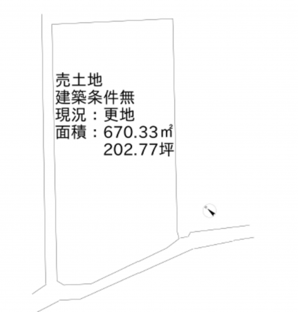 泉佐野市羽倉崎、土地の間取り画像です