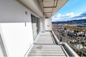 貝塚市地蔵堂、マンションのバルコニー画像です