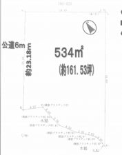 岸和田市岡山町、土地の間取り画像です