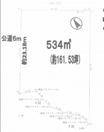 岸和田市岡山町、土地の間取り画像です
