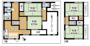 泉佐野市湊、土地の間取り画像です