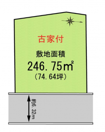 泉南郡熊取町自由が丘、土地の間取り画像です