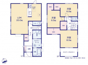 貝塚市澤、新築一戸建ての間取り画像です