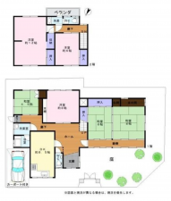 貝塚市麻生中、中古一戸建ての間取り画像です