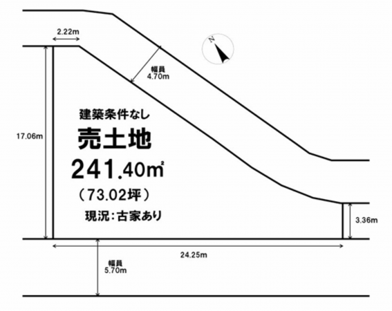 泉南郡熊取町若葉、土地の間取り画像です