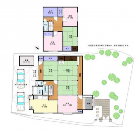 泉佐野市長滝、中古一戸建ての間取り画像です