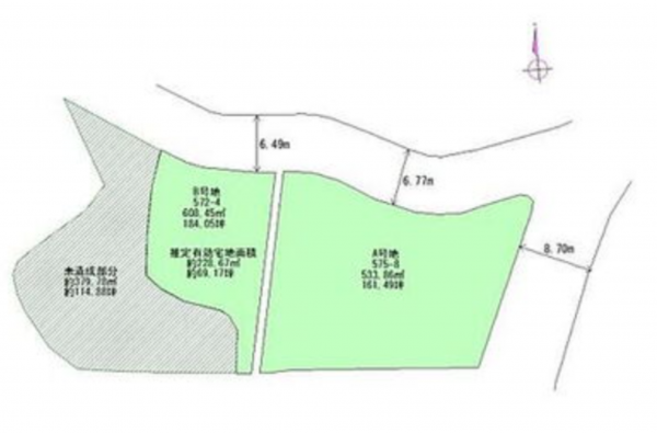 泉佐野市泉ケ丘、土地の間取り画像です