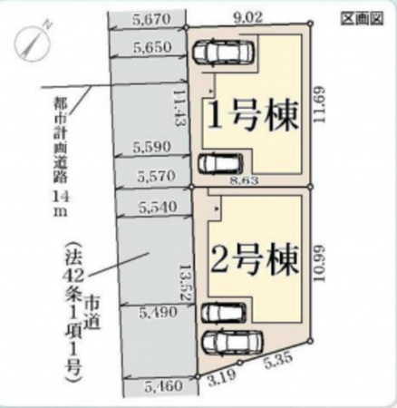 泉佐野市鶴原、新築一戸建ての画像です