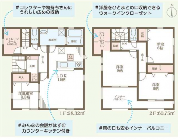 泉南郡熊取町、新築一戸建ての間取り画像です