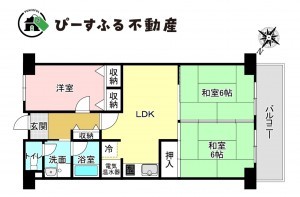貝塚市堀、マンションの間取り画像です