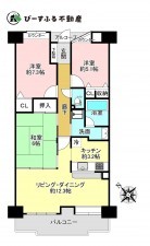 岸和田市藤井町、マンションの間取り画像です