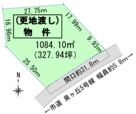 泉佐野市泉ケ丘、土地の間取り画像です