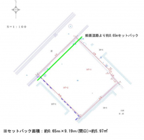 岸和田市本町、土地の間取り画像です