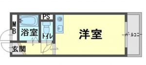 岸和田市春木、収益物件/マンションの間取り画像です
