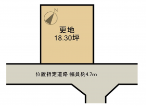 泉佐野市鶴原、土地の間取り画像です