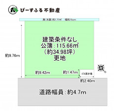 岸和田市箕土路町、土地の間取り画像です