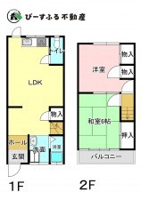 岸和田市吉井町、中古一戸建ての間取り画像です