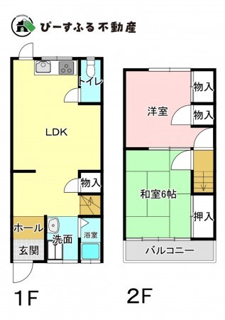 岸和田市吉井町、中古一戸建ての間取り画像です