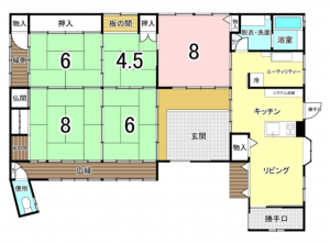 泉佐野市南中樫井、収益物件/ホテルの間取り画像です