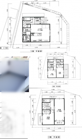 泉佐野市松原、新築一戸建ての間取り画像です
