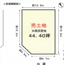 岸和田市作才町、土地の間取り画像です