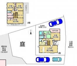 泉佐野市泉ケ丘、中古一戸建ての間取り画像です