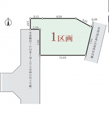 泉南郡熊取町、土地の間取り画像です