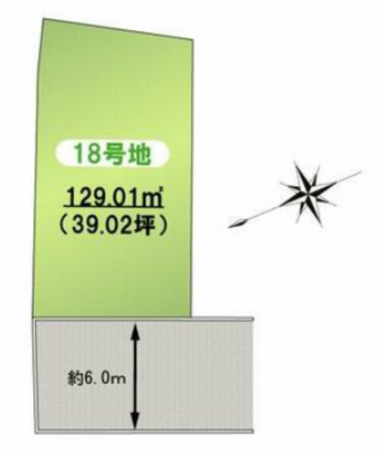 泉佐野市日根野、土地の間取り画像です