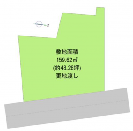 泉佐野市新町、土地の間取り画像です