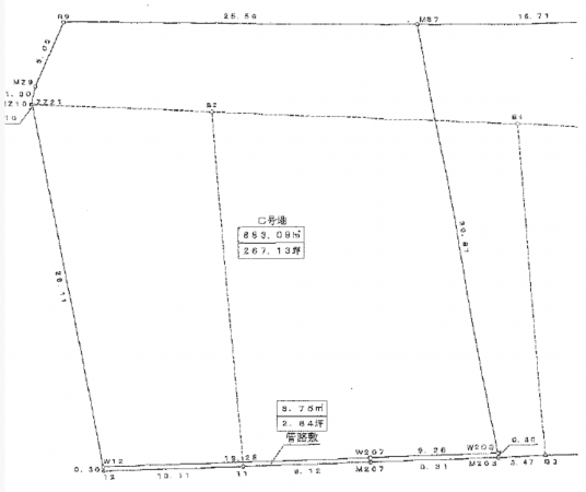 岸和田市包近町、土地の間取り画像です