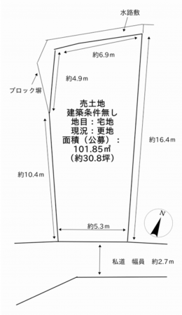 泉佐野市旭町、土地の間取り画像です