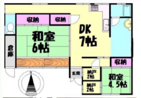 泉佐野市上之郷、中古一戸建ての間取り画像です