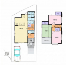岸和田市西大路町、中古一戸建ての間取り画像です