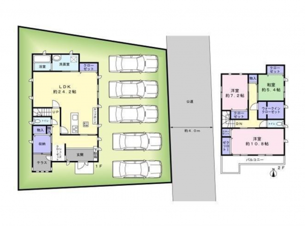 泉佐野市泉ケ丘、中古一戸建ての間取り画像です