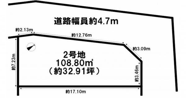 岸和田市額原町、土地の間取り画像です