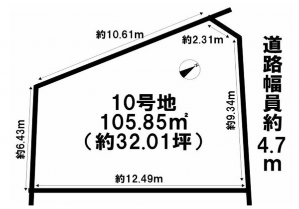 岸和田市額原町、土地の間取り画像です