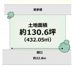 貝塚市東山、土地の間取り画像です