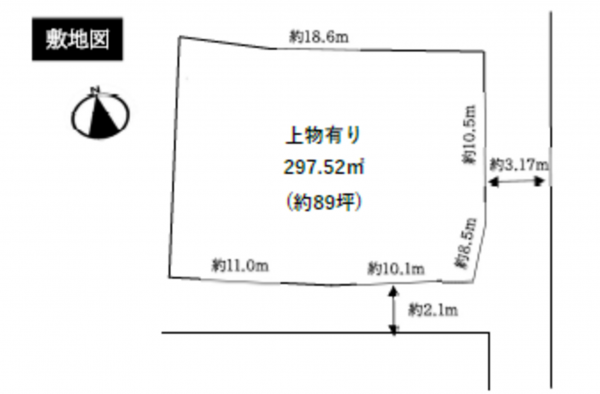 泉南郡熊取町、土地の間取り画像です
