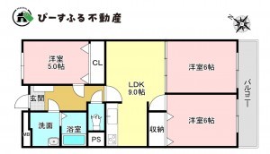 泉佐野市羽倉崎、マンションの間取り画像です