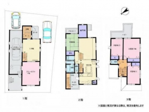 貝塚市澤、中古一戸建ての間取り画像です