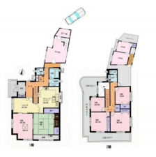 岸和田市土生滝町、中古一戸建ての間取り画像です