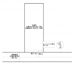 泉佐野市市場西、土地の間取り画像です