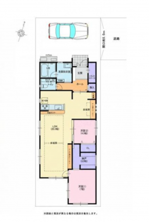 貝塚市東山、中古一戸建ての間取り画像です