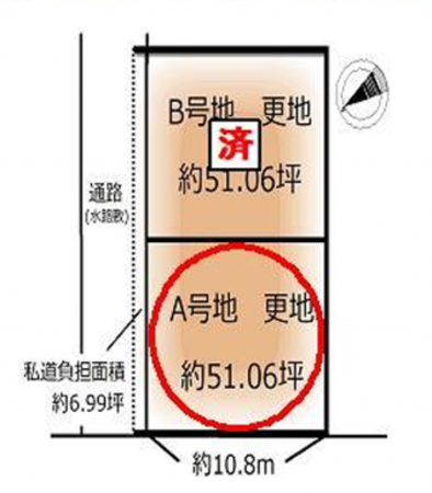 貝塚市津田南町、土地の間取り画像です