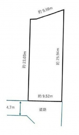 泉佐野市泉ケ丘、土地の間取り画像です
