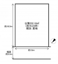 岸和田市荒木町、土地の間取り画像です