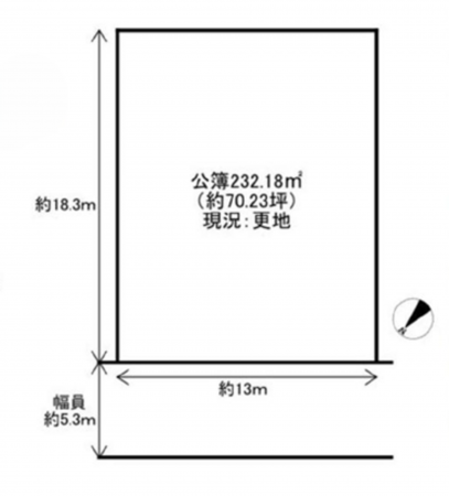 岸和田市荒木町、土地の間取り画像です