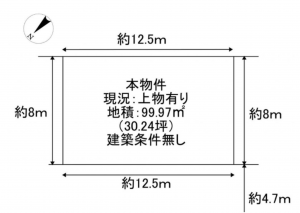 岸和田市中井町、土地の間取り画像です