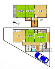 泉南郡熊取町、中古一戸建ての間取り画像です