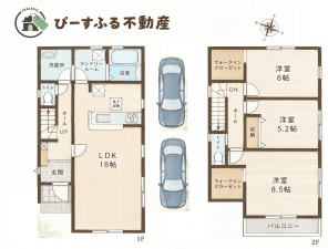 貝塚市澤、新築一戸建ての間取り画像です